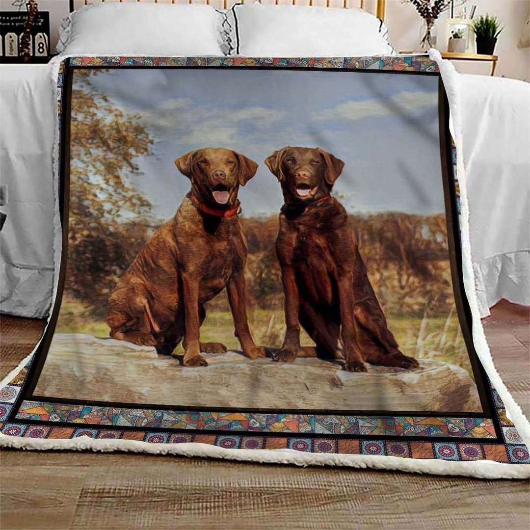 Chesapeake Bay Retriever Sherpa Fleece Blanket