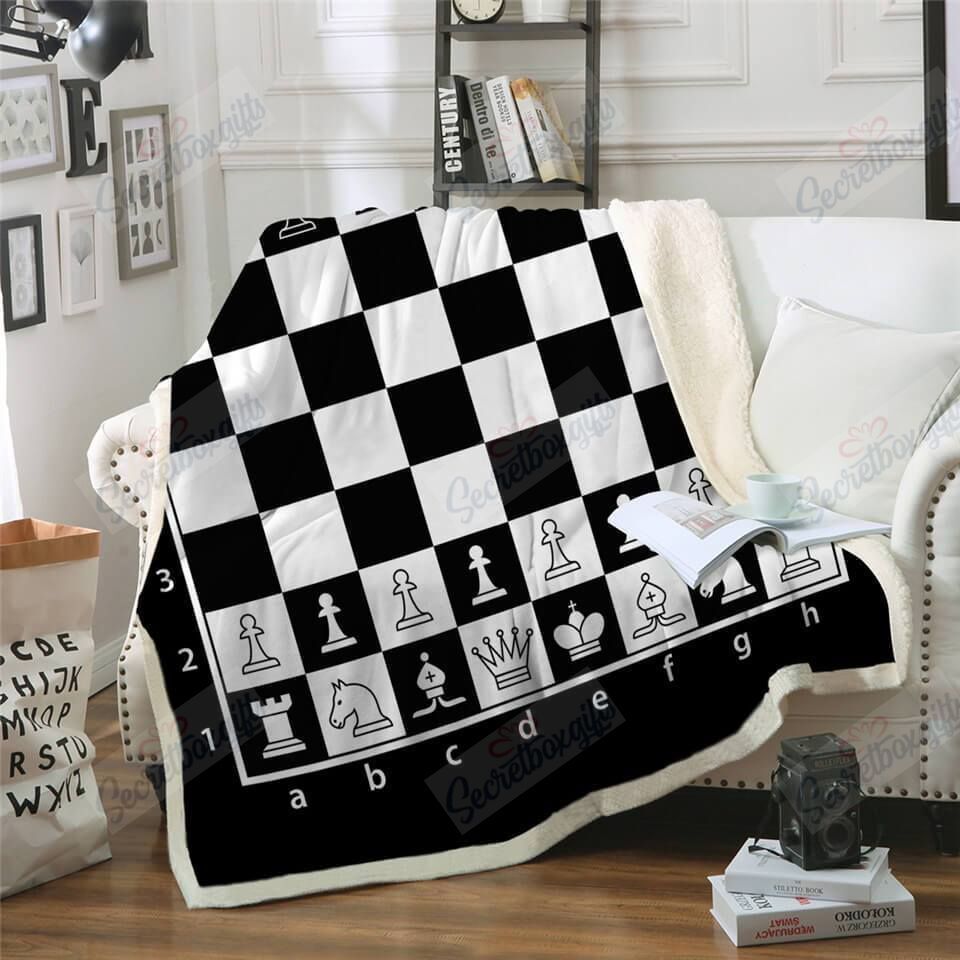 Chess Board Fleece Blanket