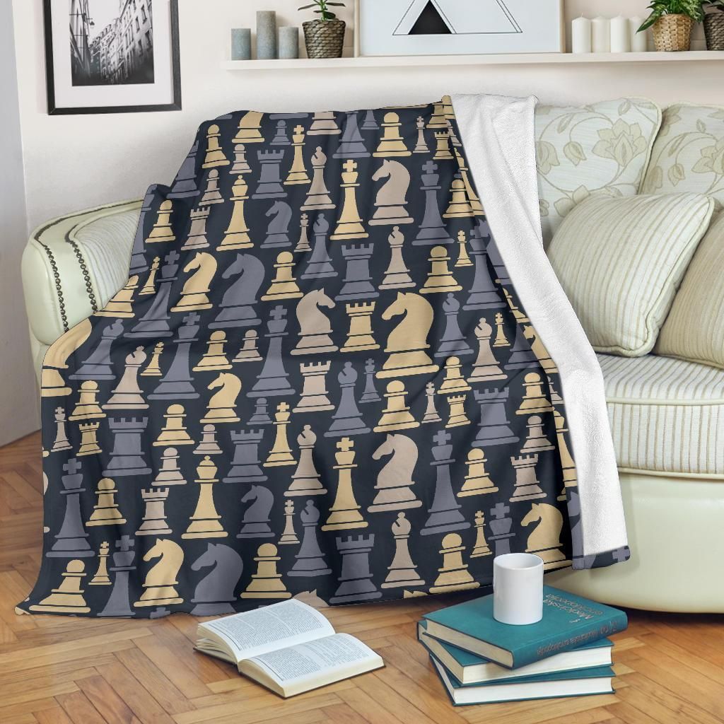 Chess Pattern Sherpa Fleece Blanket