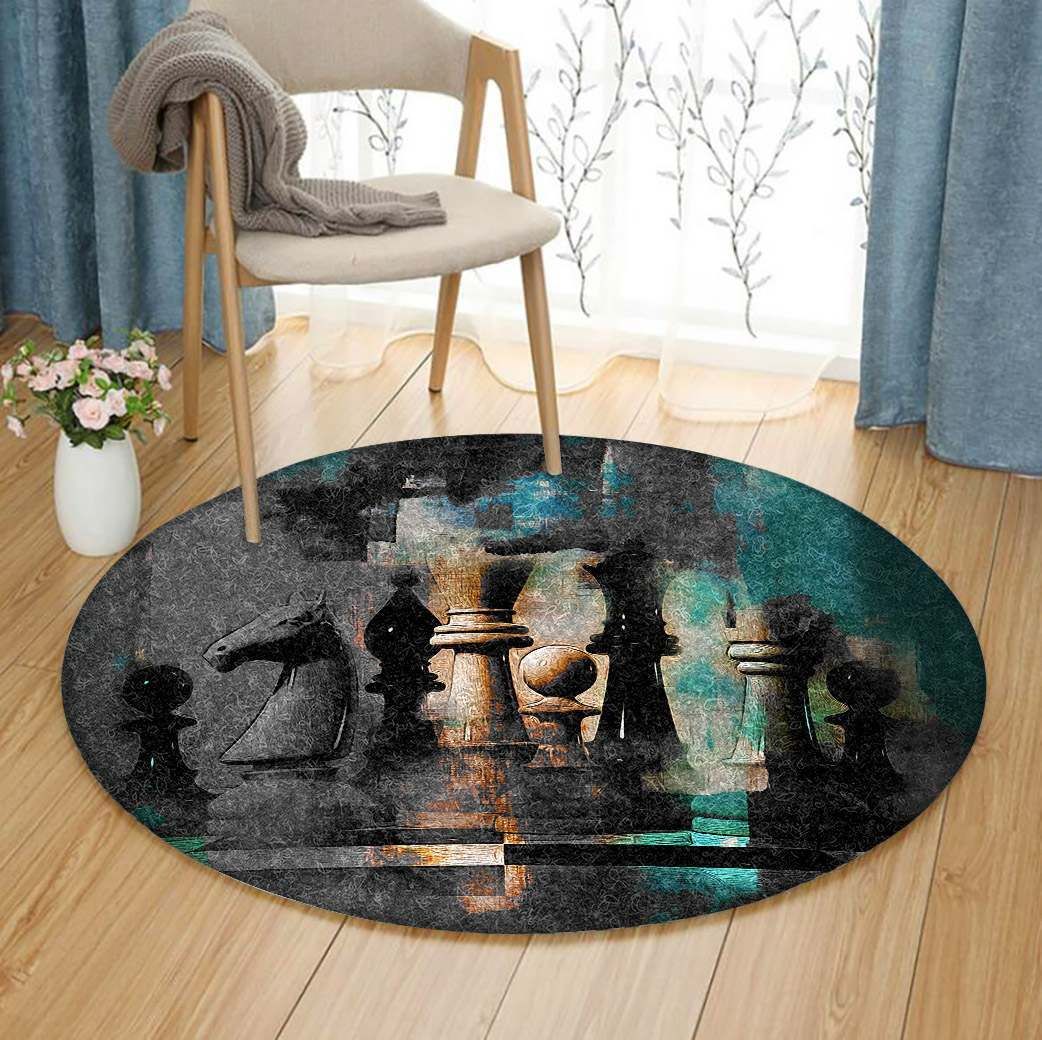 Chess Round Carpet