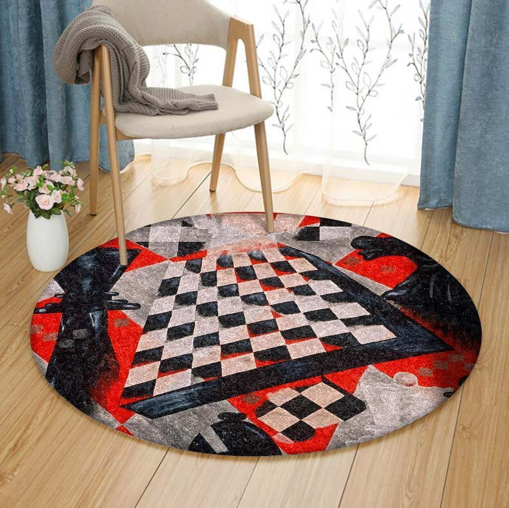 Chess Round Carpet