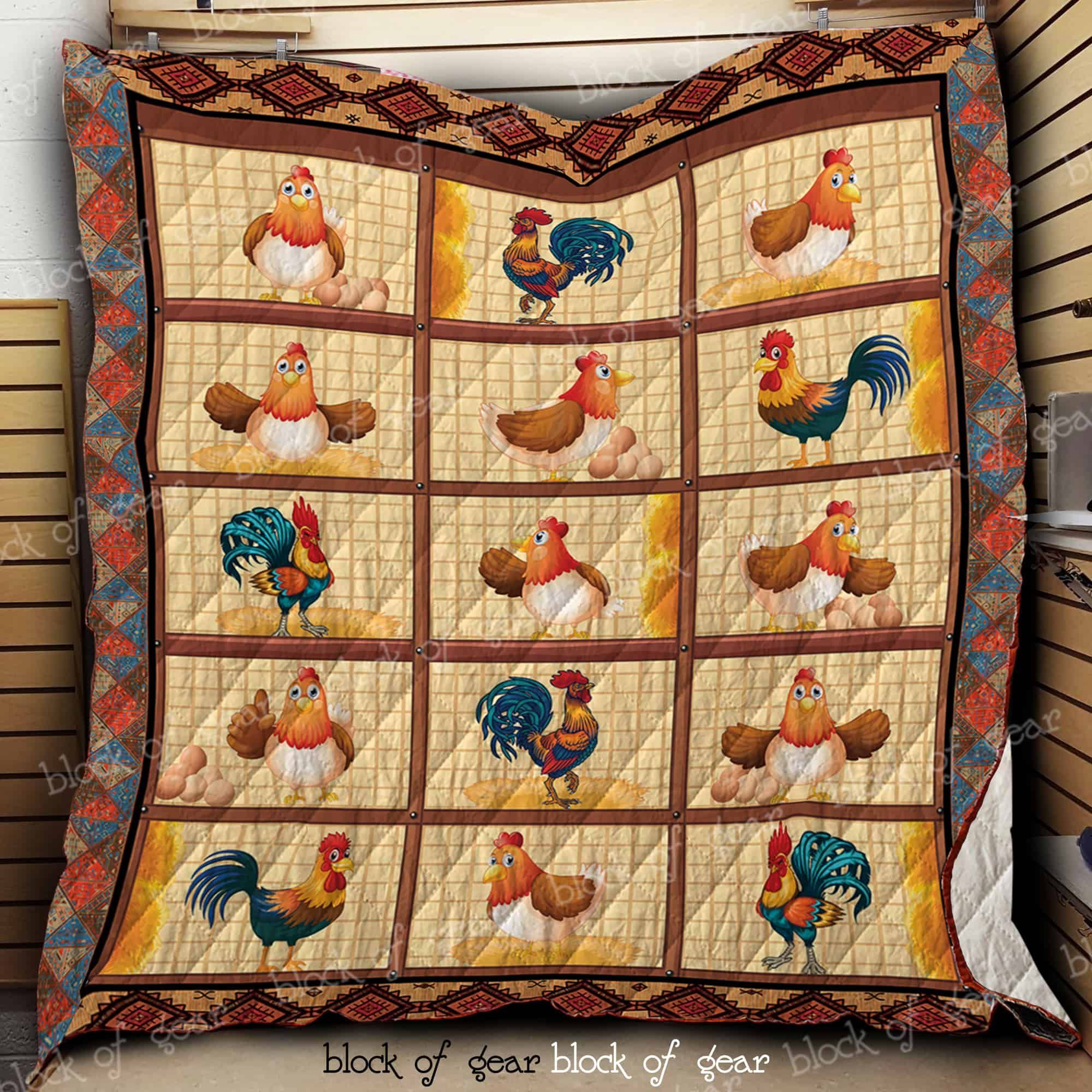 Chicken 1 GS-CL-NT3010 Quilt Blanket