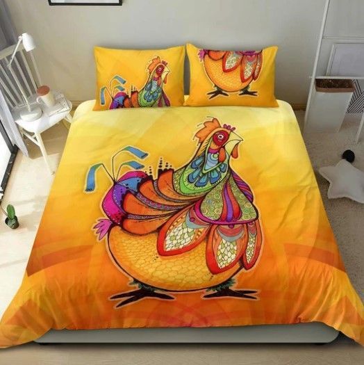 Chicken Art Bedding Set