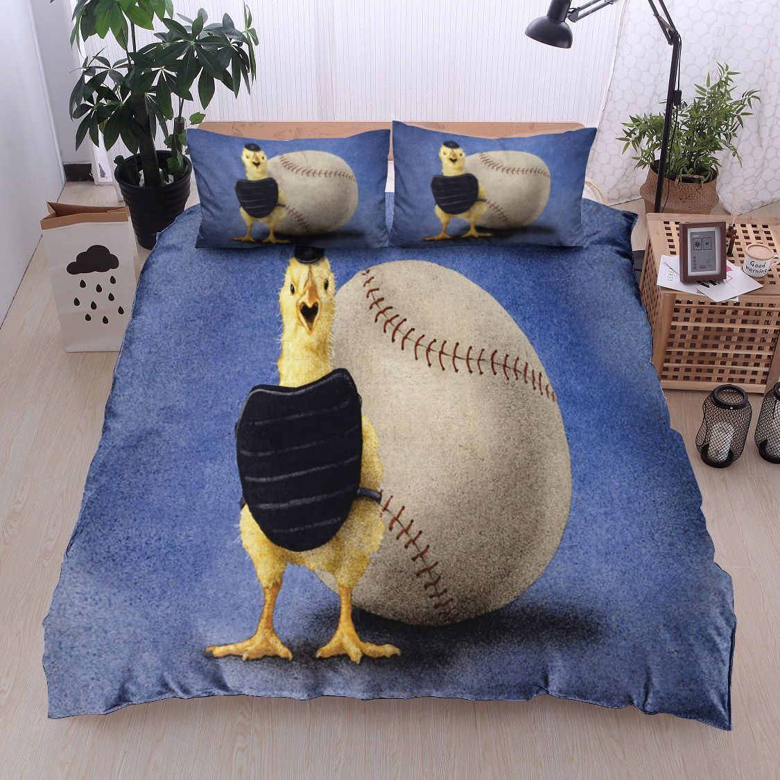Chicken Baseball Bedding Set