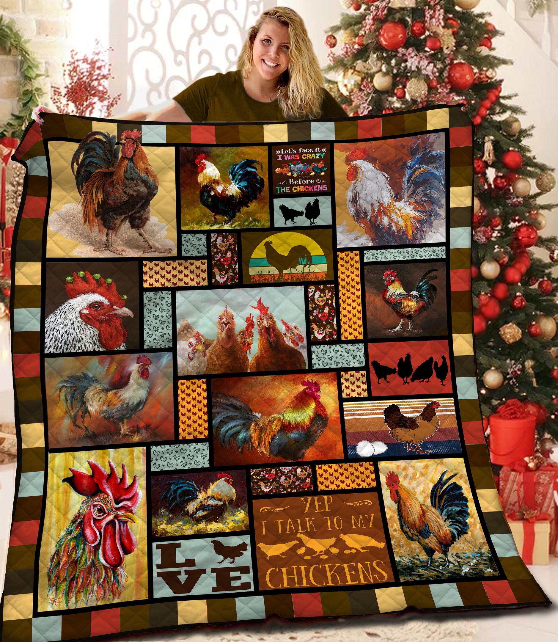 Chicken BBB091120MH Quilt Blanket