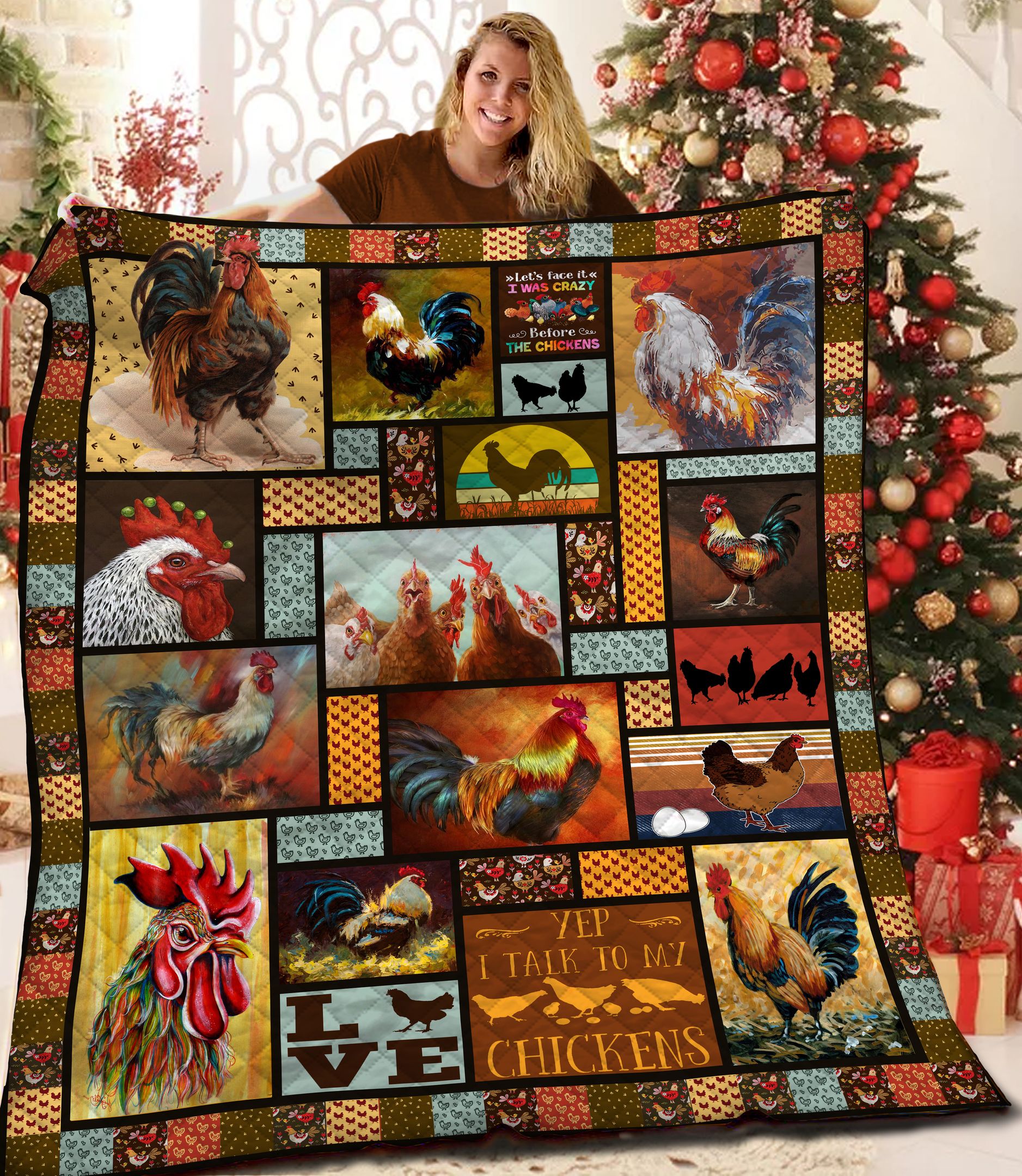 Chicken BBB091121MH Quilt Blanket