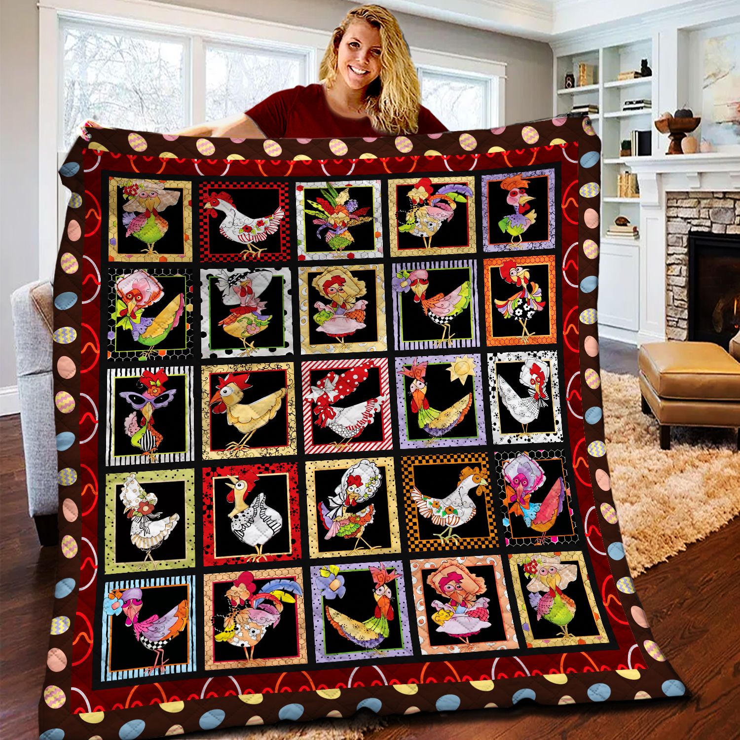 Chicken BBB161090DD Quilt Blanket