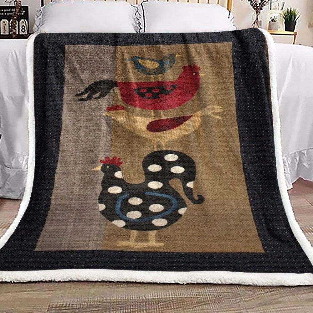Chicken Sherpa Fleece Blanket