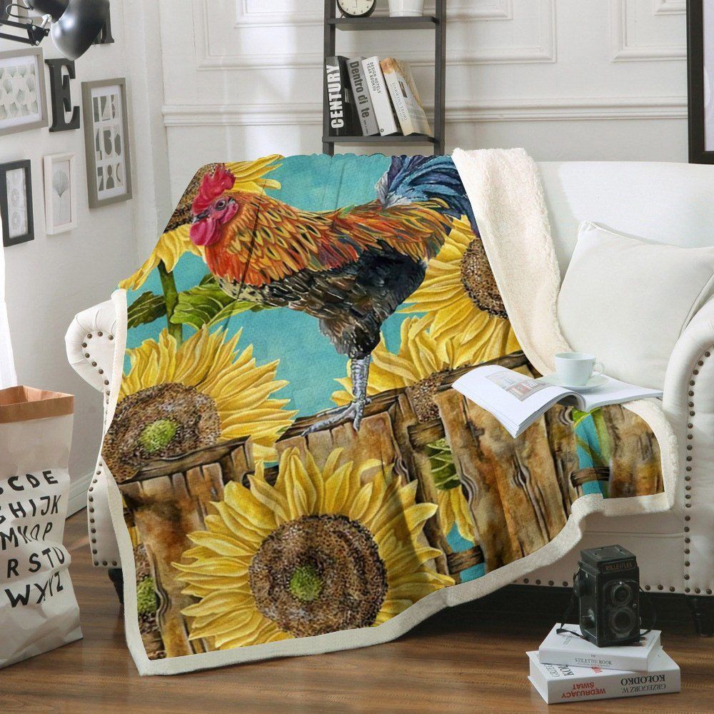 Chicken Sherpa Fleece Blanket