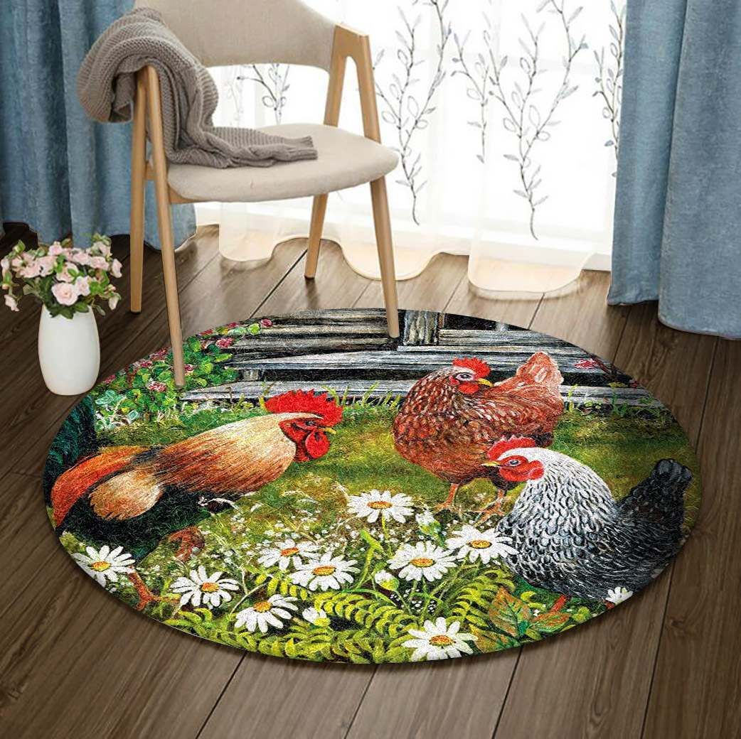 Chicken Round Carpet