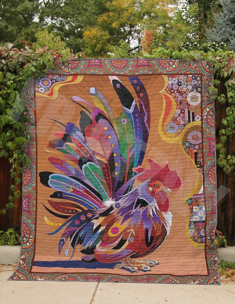 Chicken Boho Rooster Quilt Blanket DHC020120890TD