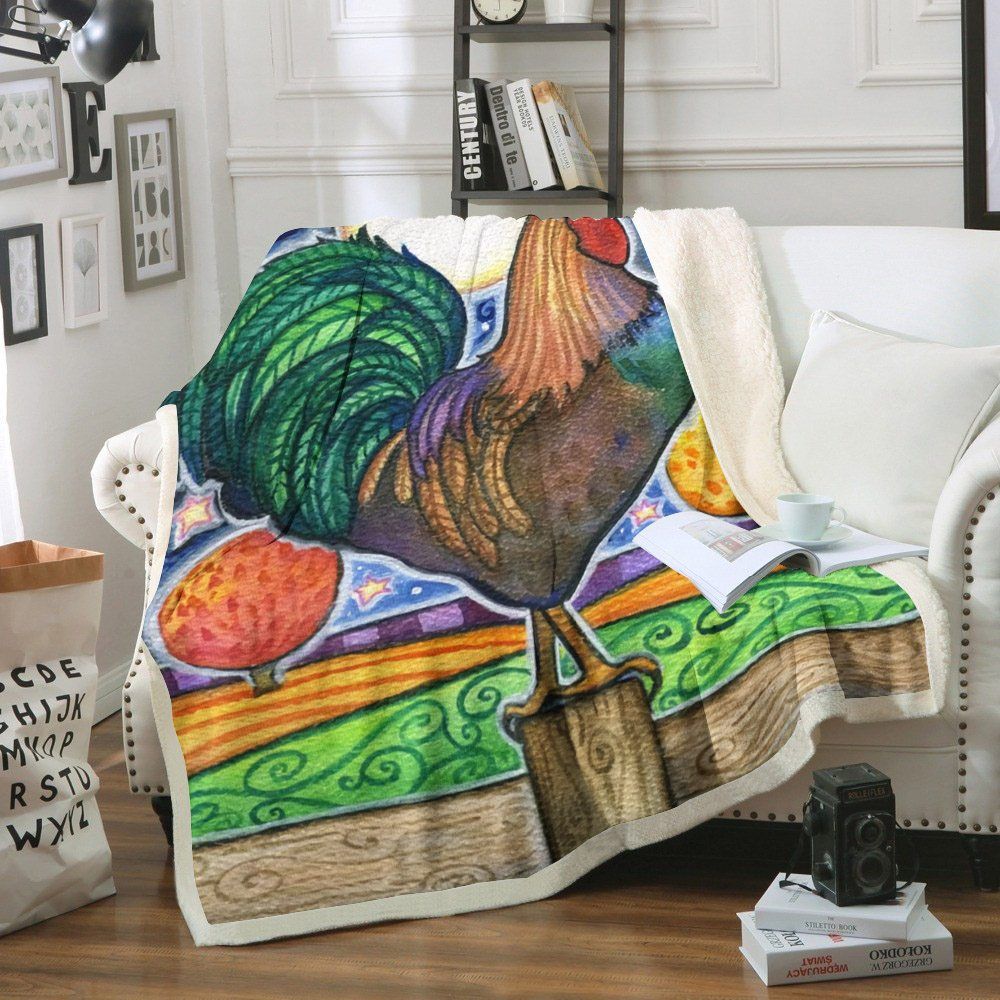 Chicken Sherpa Fleece Blanket