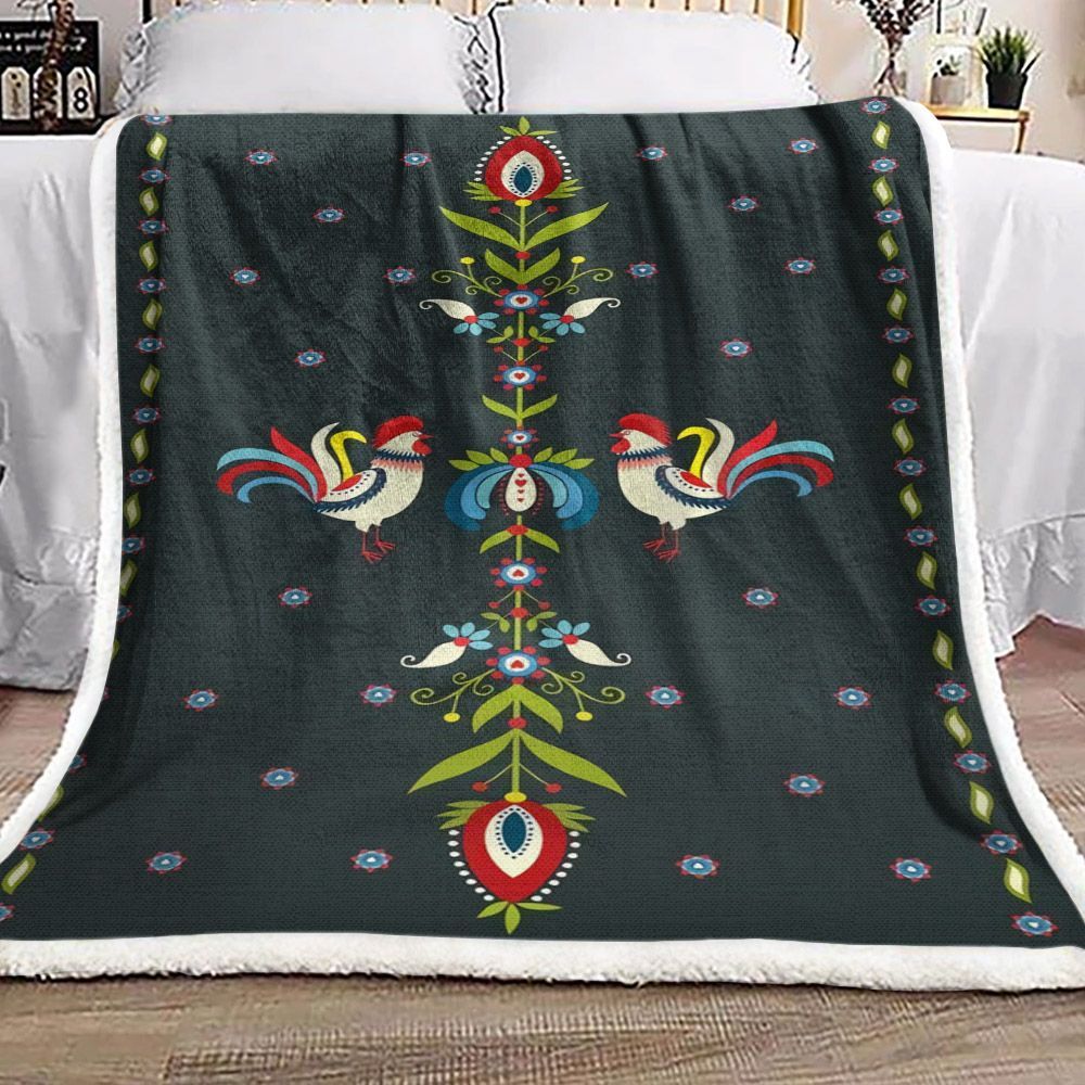 Chicken Sherpa Fleece Blanket