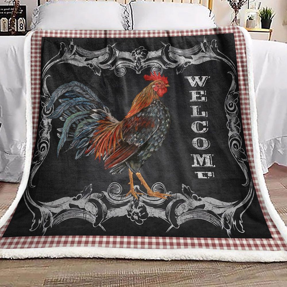 Chicken Sherpa Fleece Blanket