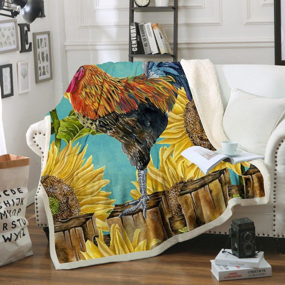 Chicken Sherpa Fleece Blanket