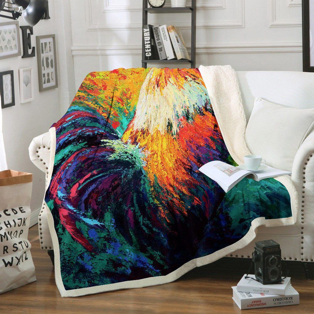 Chicken Sherpa Fleece Blanket