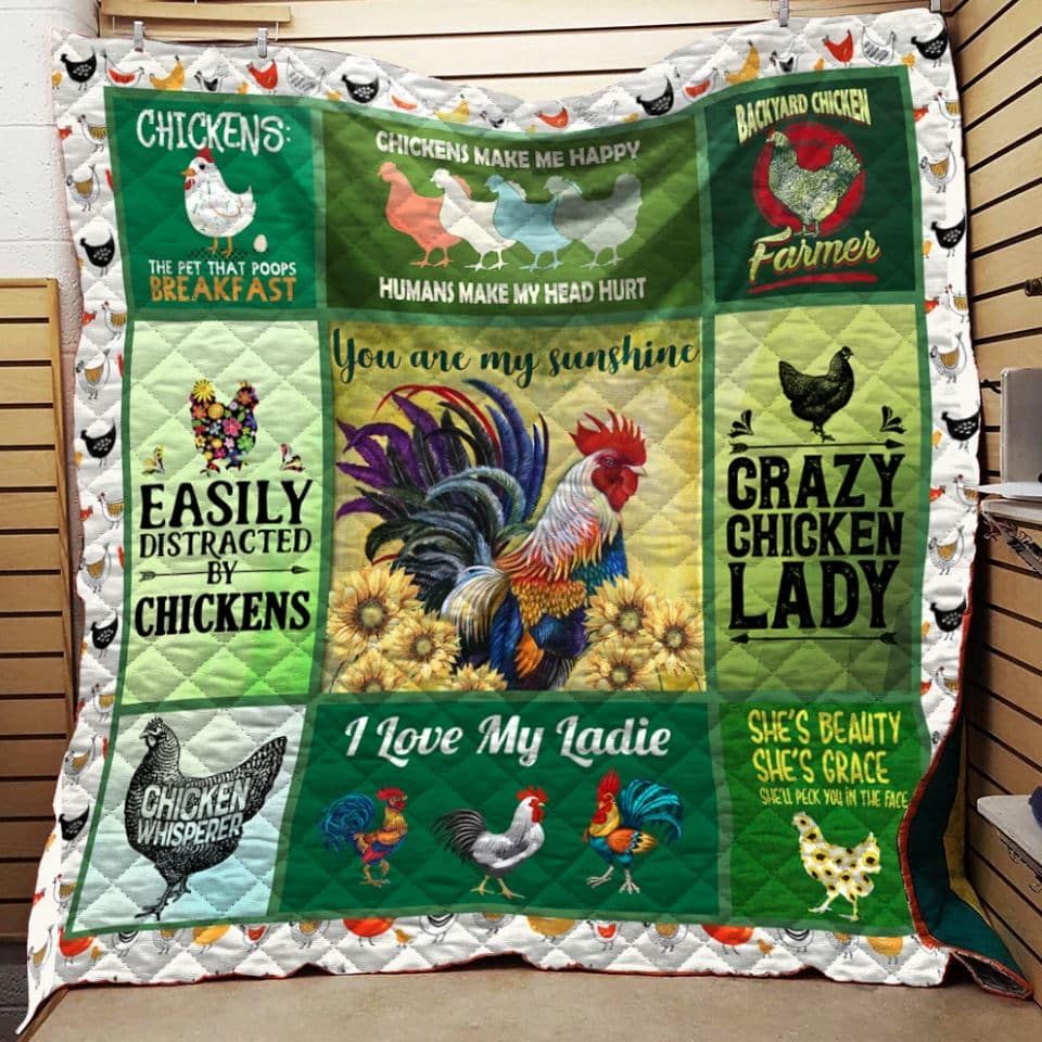 Chicken Chicken Crazy Quilt Blanket DHC3112955TD