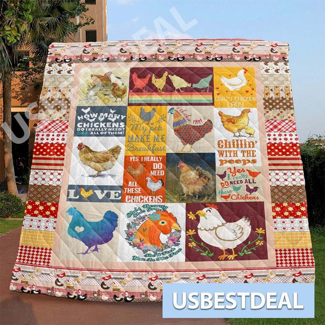 Chicken Chilling With Them CLT250607 Quilt Blanket