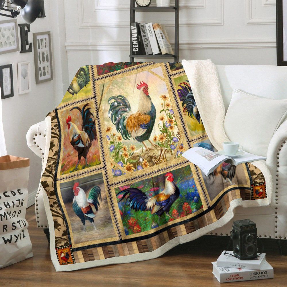 Chicken Sherpa Fleece Blanket