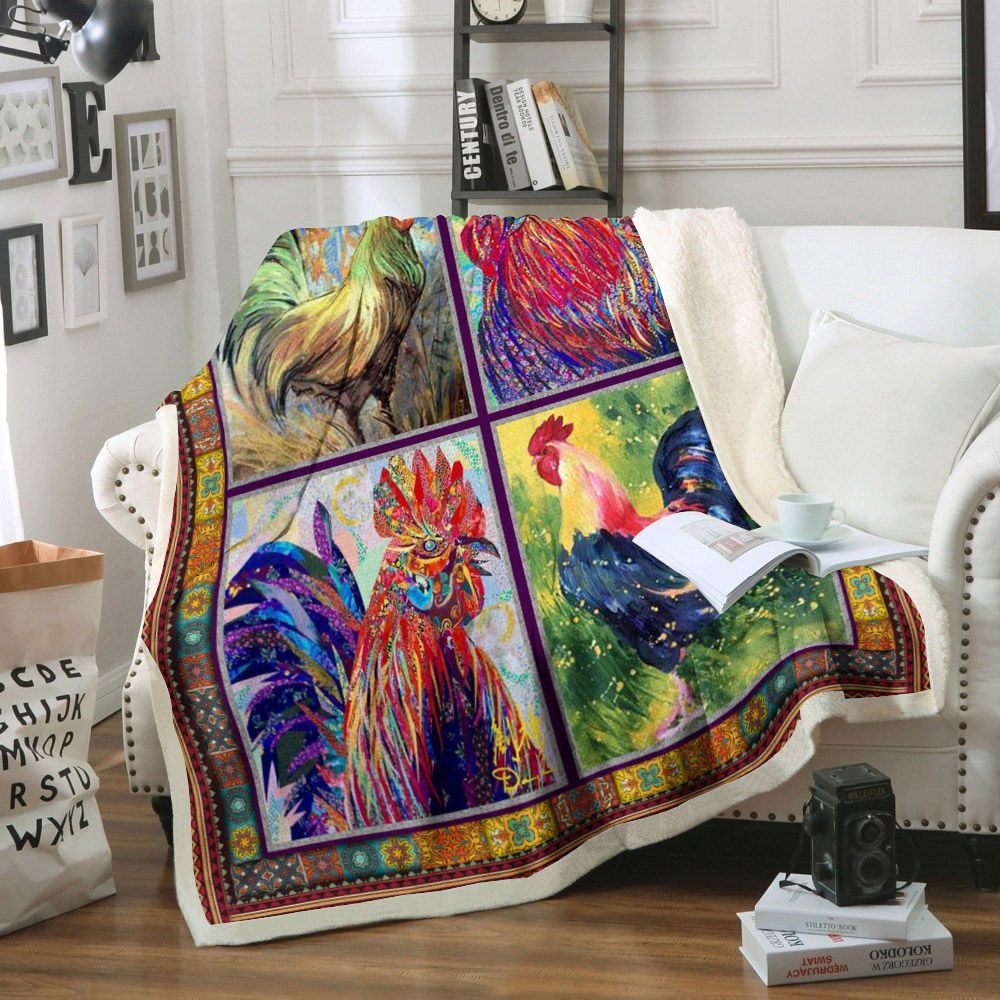 Chicken Sherpa Fleece Blanket