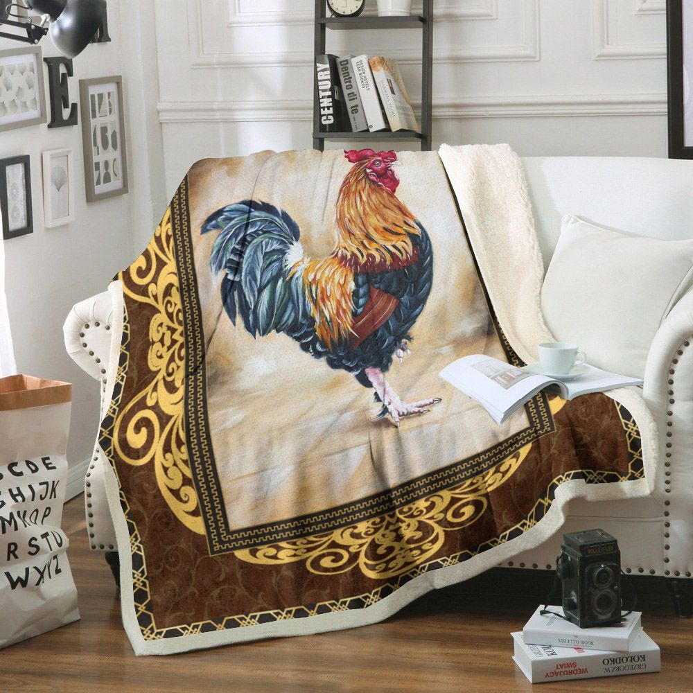 Chicken Sherpa Fleece Blanket