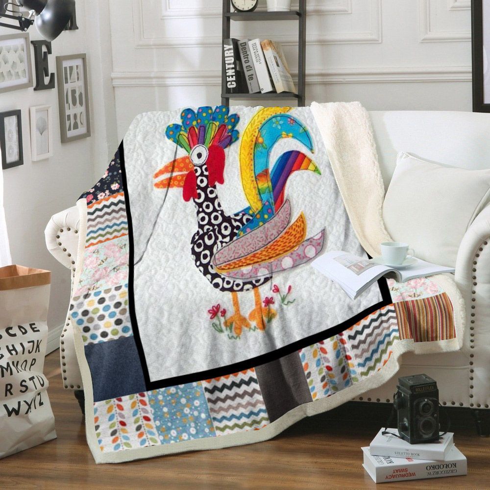 Chicken Sherpa Fleece Blanket