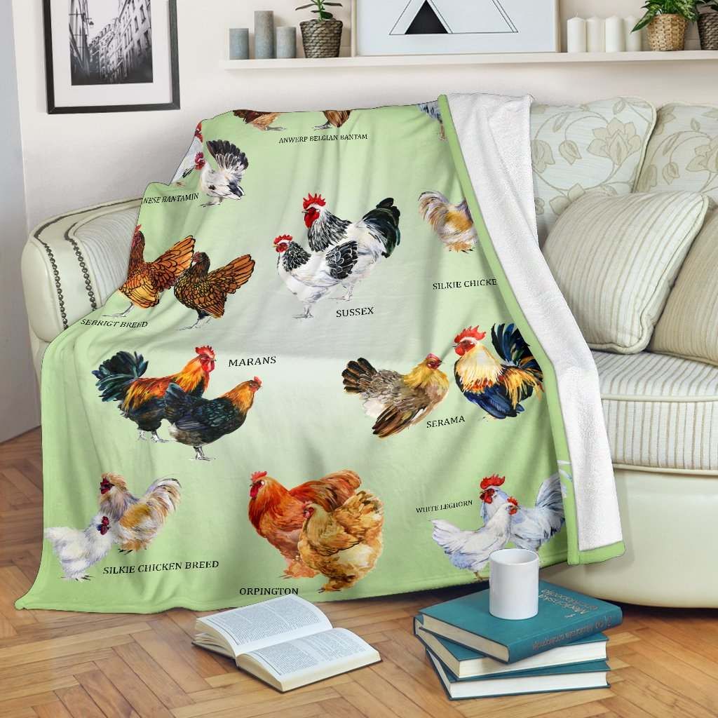 Chicken Sherpa Fleece Blanket