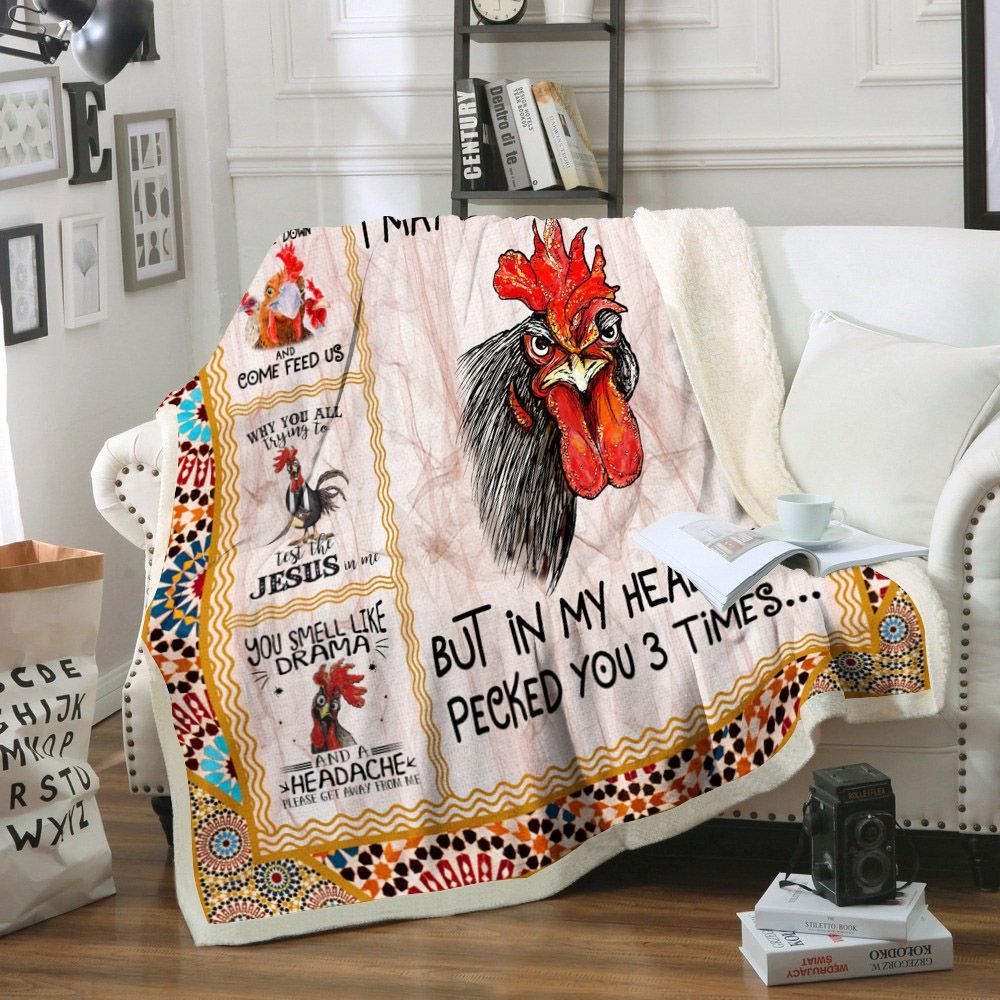 Chicken Sherpa Fleece Blanket