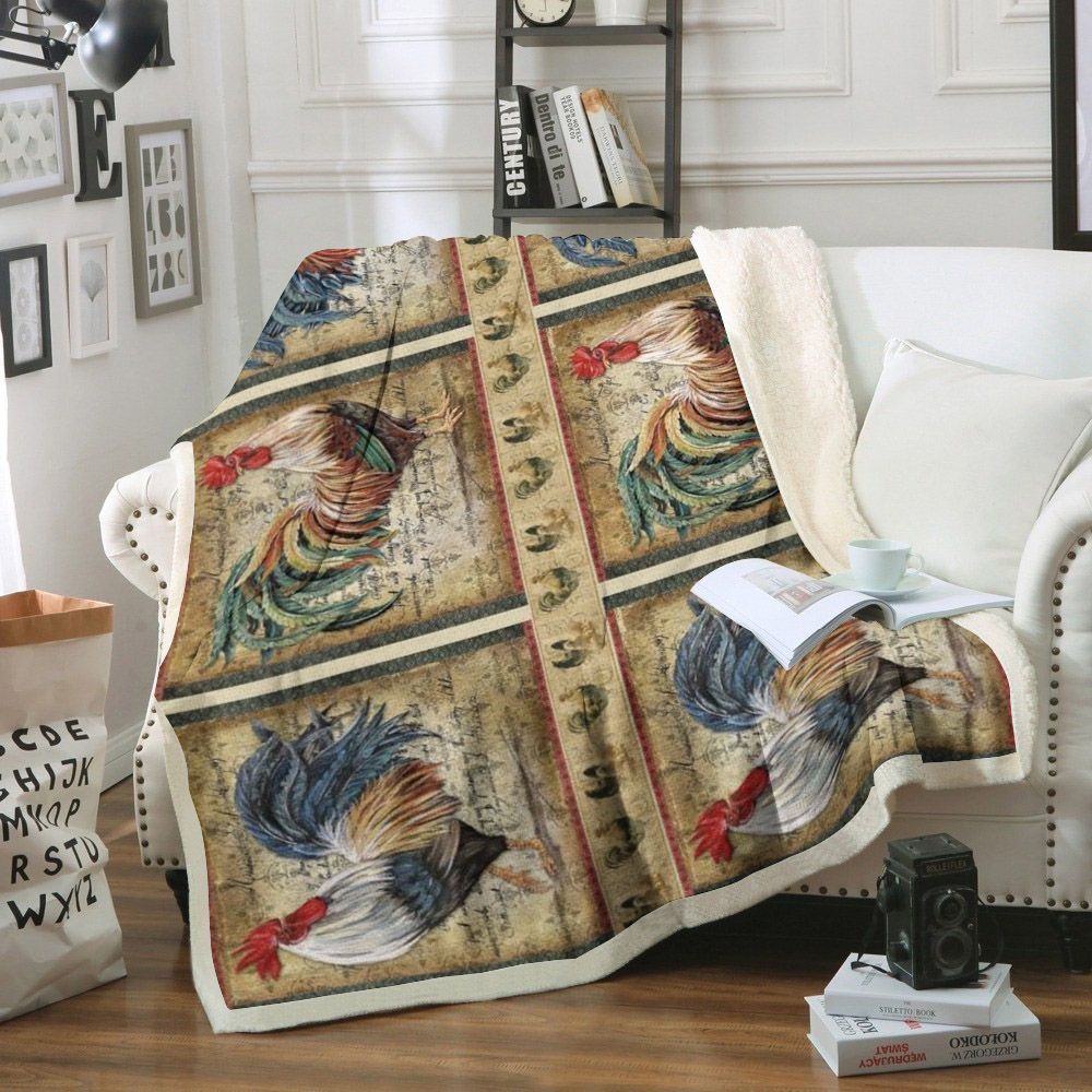 Chicken Sherpa Fleece Blanket