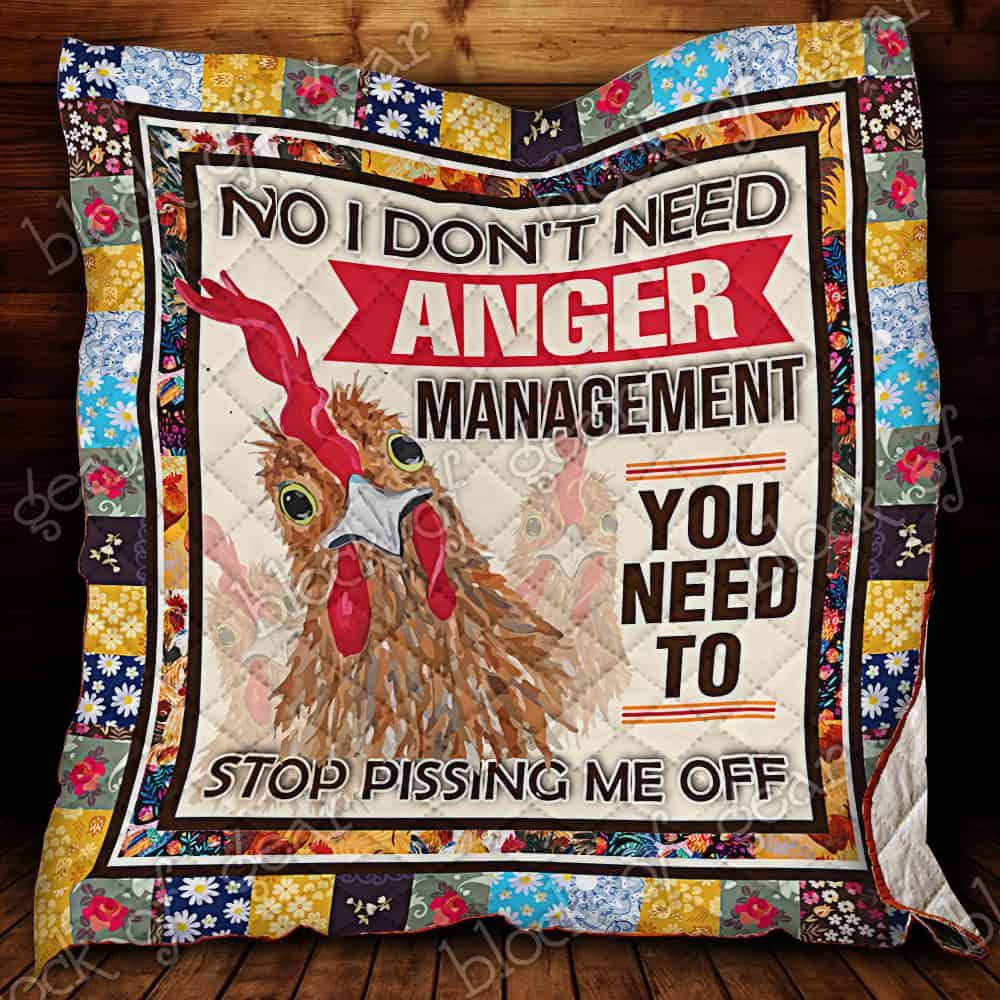 Chicken CL19100198MDQ Quilt Blanket