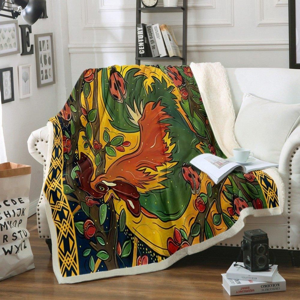 Chicken Sherpa Fleece Blanket
