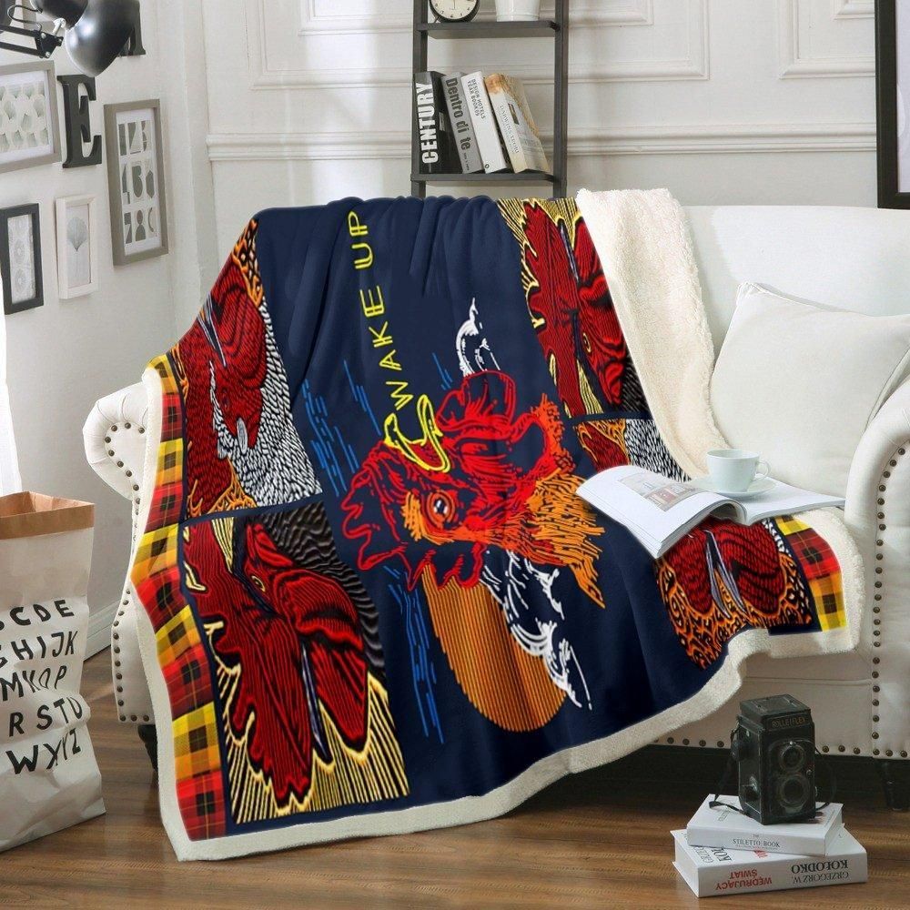 Chicken Sherpa Fleece Blanket