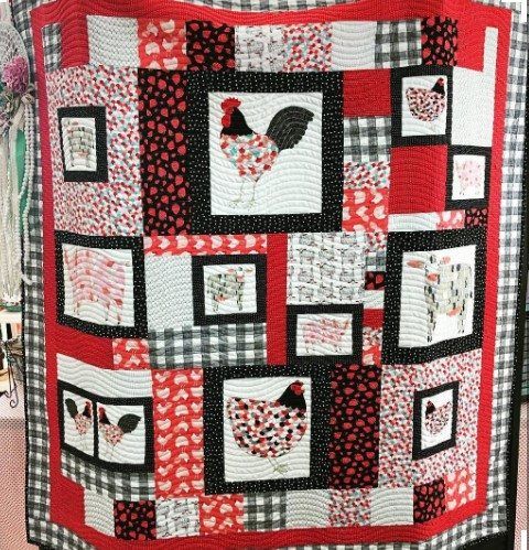 Chicken CLA1710096Q Quilt Blanket