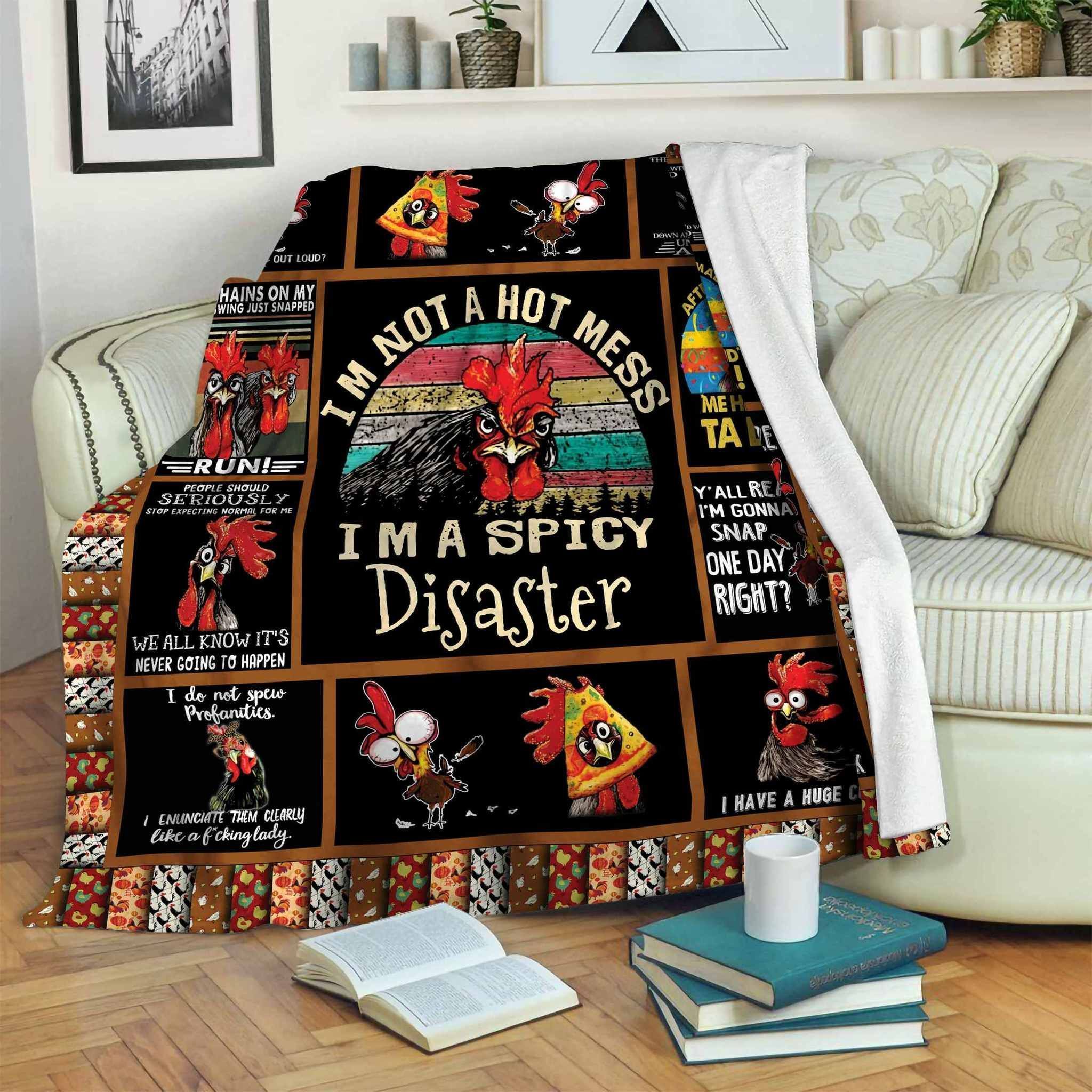 Chicken Sherpa Fleece Blanket