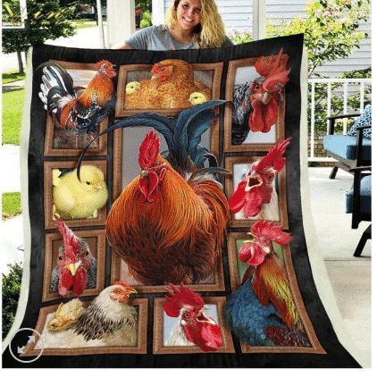 Chicken Sherpa Fleece Blanket