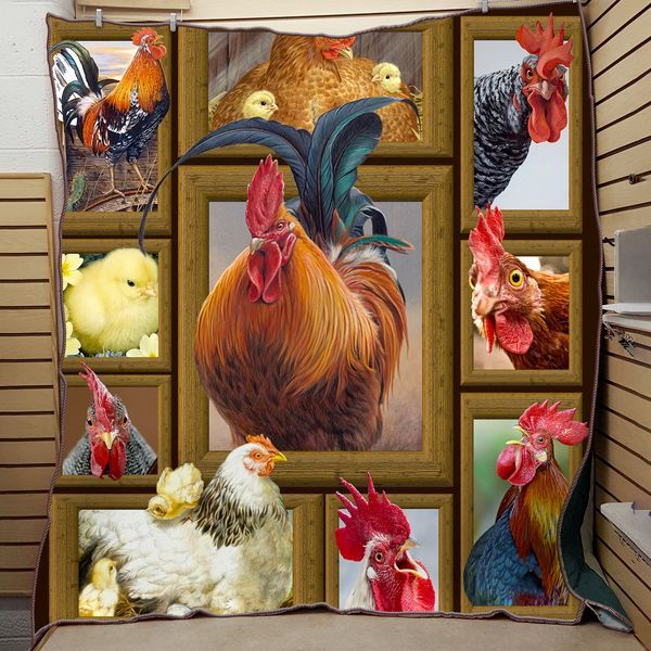 Chicken Sherpa Fleece Blanket