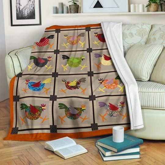 Chicken Sherpa Fleece Blanket