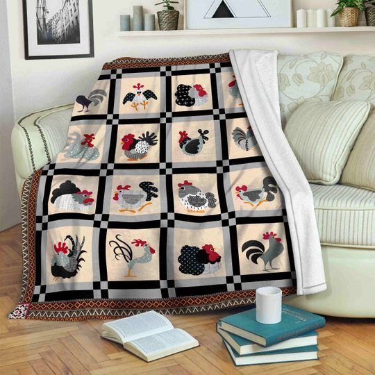 Chicken Sherpa Fleece Blanket