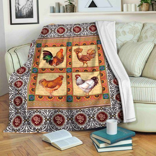 Chicken Sherpa Fleece Blanket