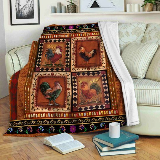 Chicken Sherpa Fleece Blanket