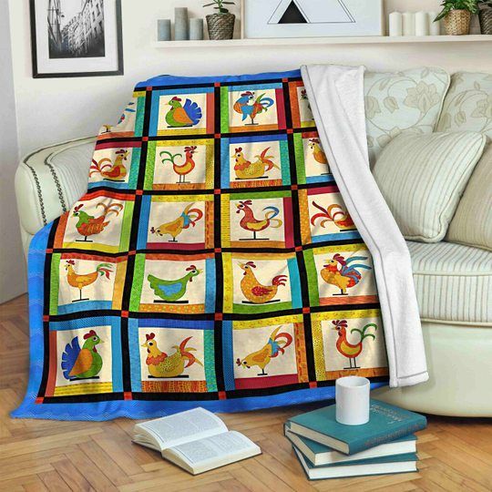 Chicken Sherpa Fleece Blanket