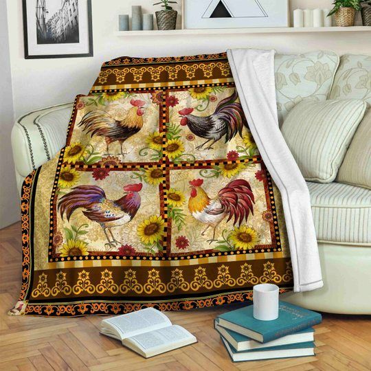 Chicken Sherpa Fleece Blanket