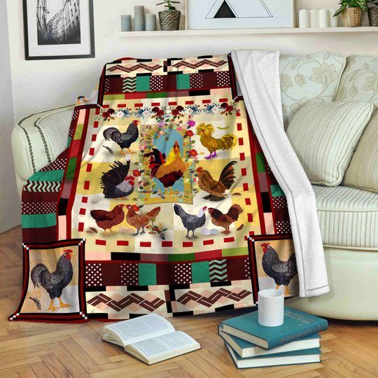 Chicken Sherpa Fleece Blanket