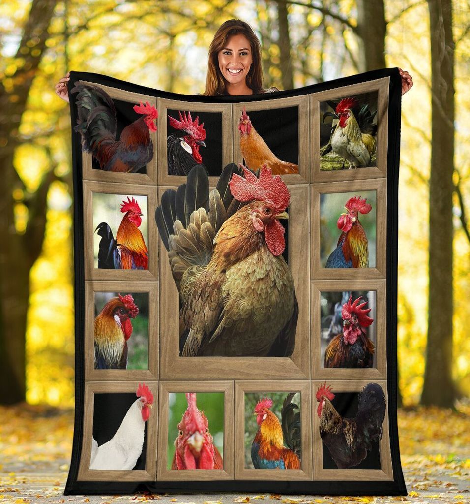 Chicken Sherpa Fleece Blanket