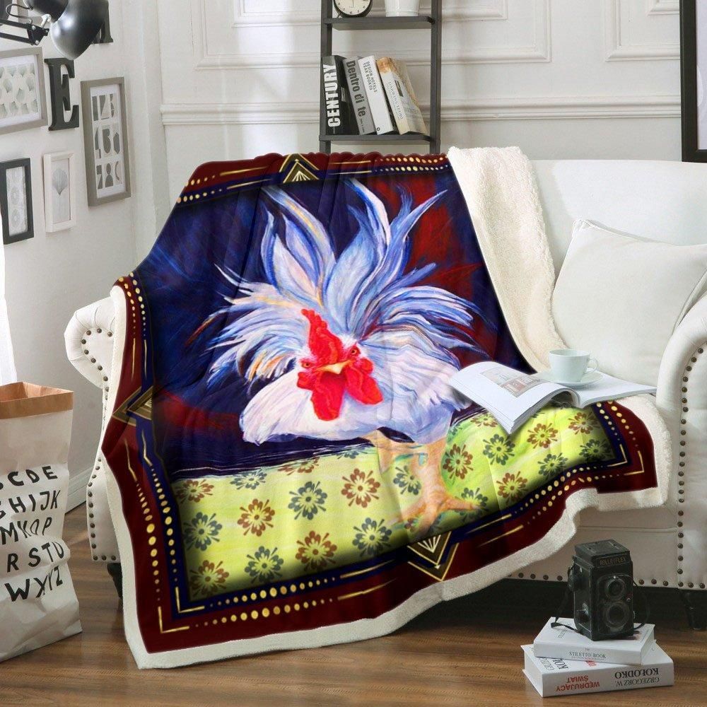 Chicken Sherpa Fleece Blanket