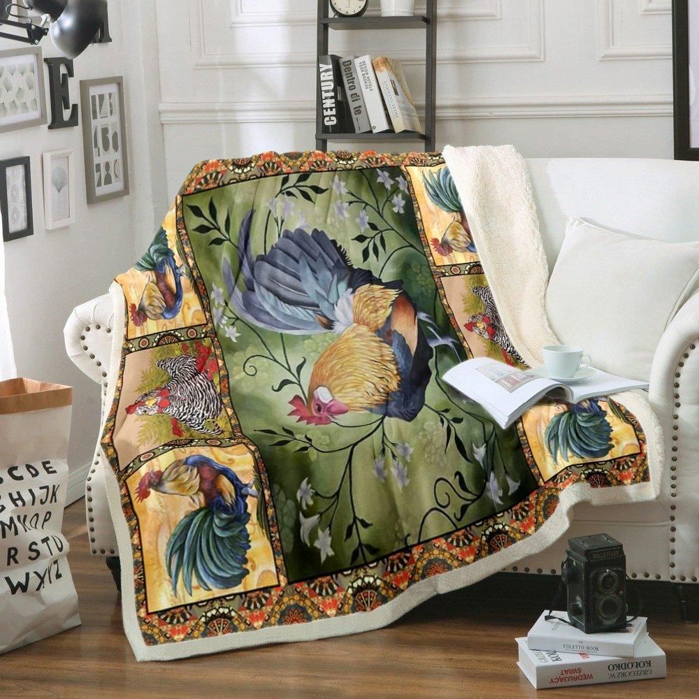 Chicken Sherpa Fleece Blanket