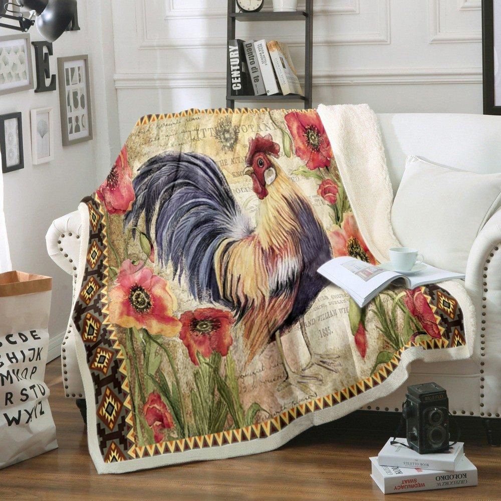 Chicken Sherpa Fleece Blanket
