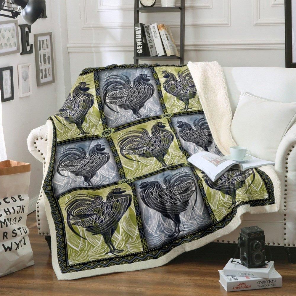 Chicken Sherpa Fleece Blanket
