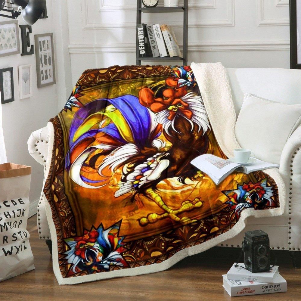 Chicken Sherpa Fleece Blanket