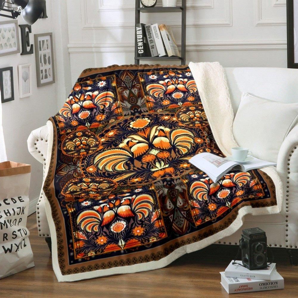 Chicken Sherpa Fleece Blanket